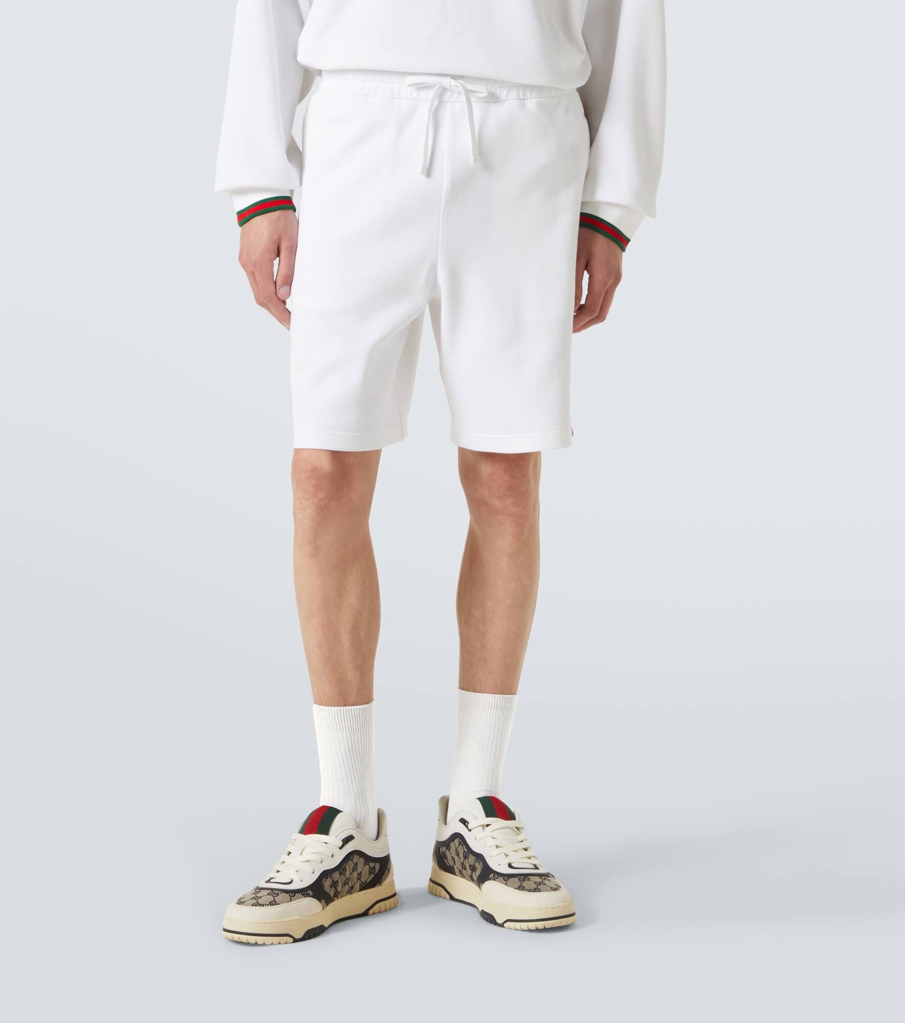 Webstripe cotton jersey shorts - 3