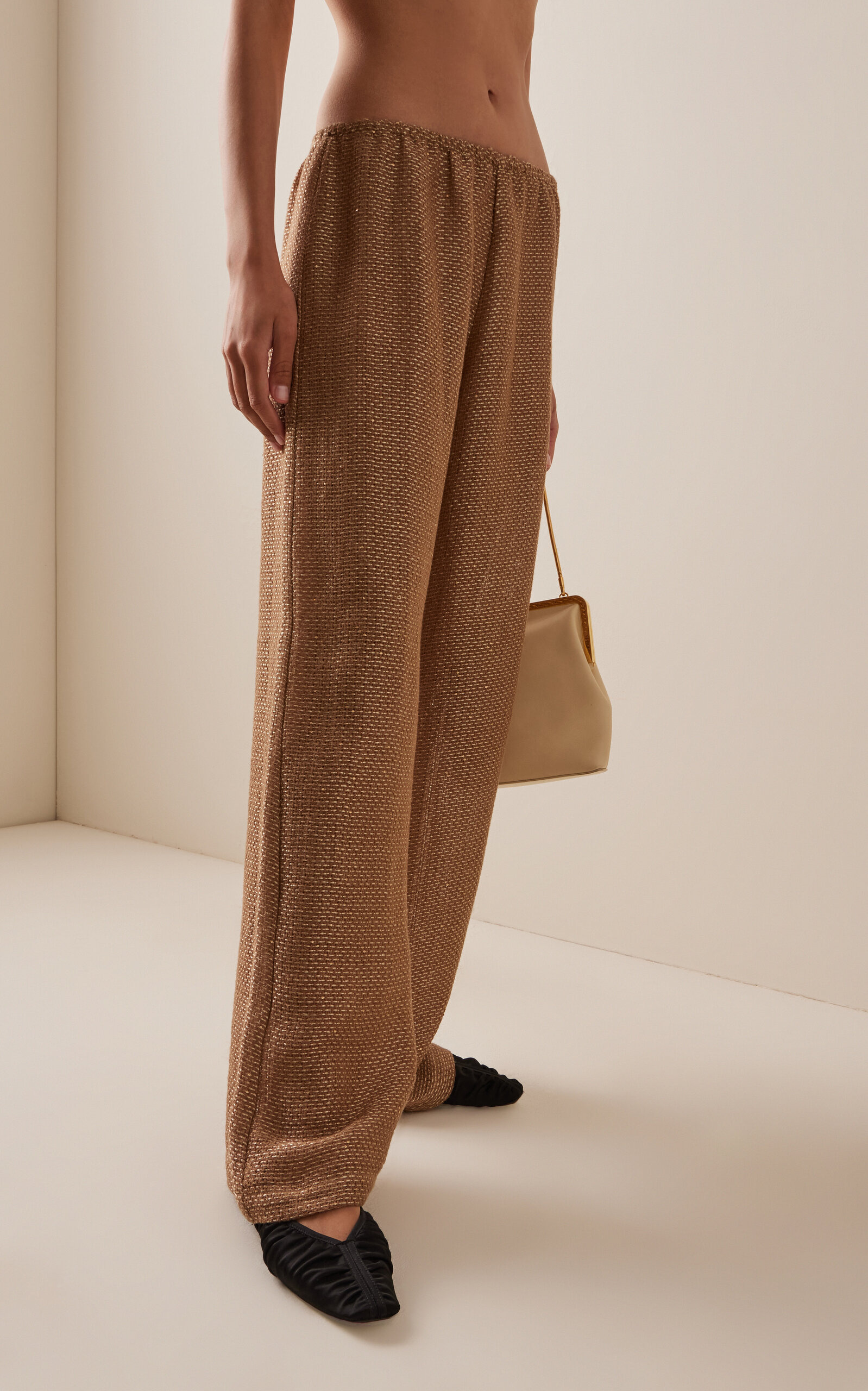 Stella Wide-Leg Linen-Blend Pants brown - 3