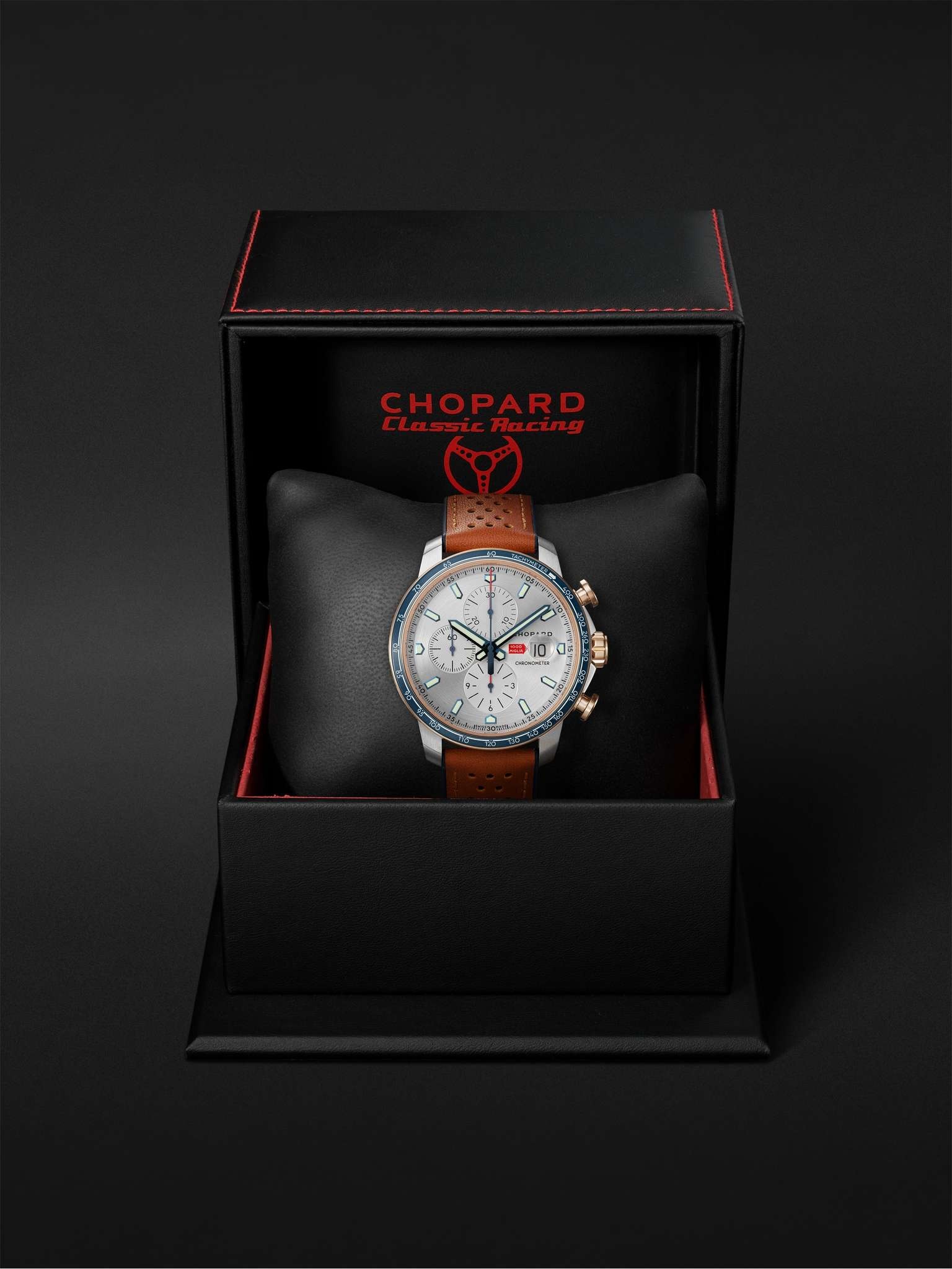 Mille Miglia GTS Limited-Edition Automatic Chronograph 44mm Stainless Steel and Leather Watch, Ref.  - 7