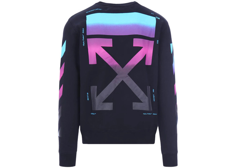 Off-White OFF-WHITE Diag Gradient Crewneck Sweatshirt Black/Multicolor outlook