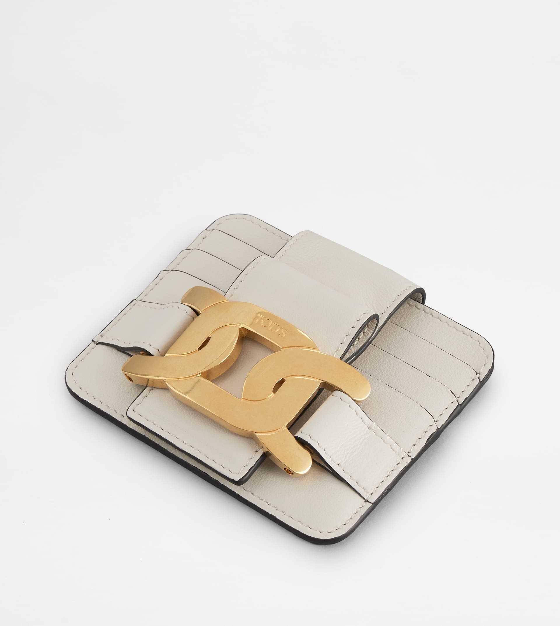 KATE CARD HOLDER IN LEATHER SMALL - WHITE 3