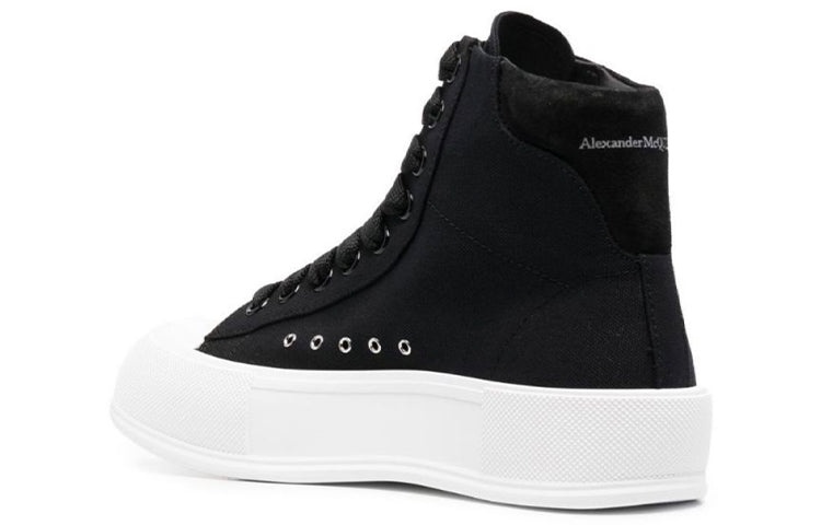 Alexander McQueen High-top Deck Plimsoll 'Black' 707681W4MV71070 - 4