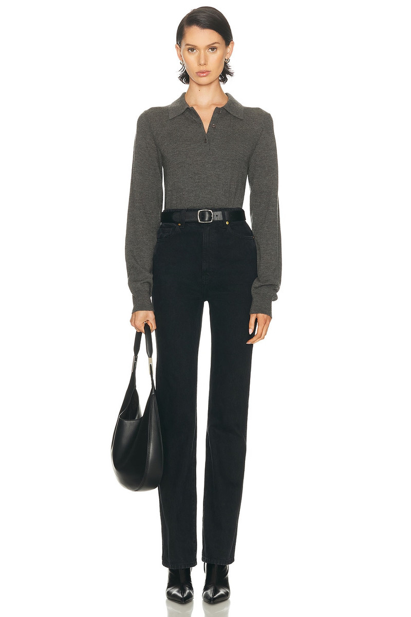 ÉTERNE Long Sleeve Journey Cashmere Top outlook