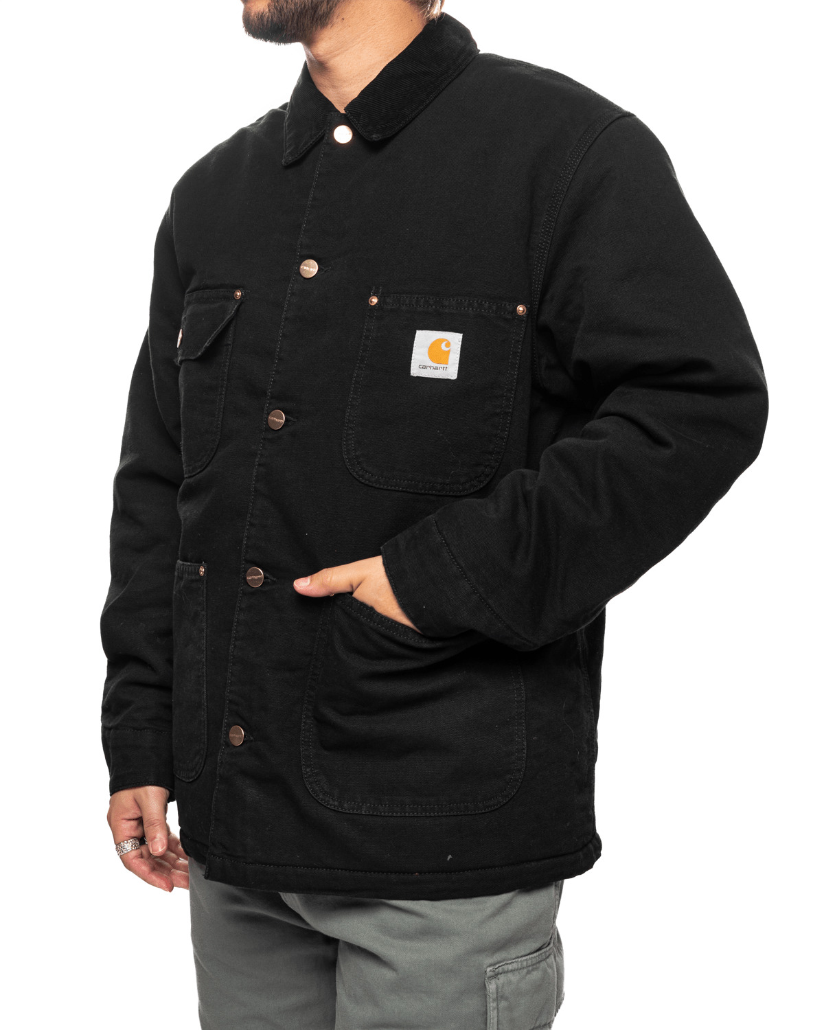 OG Chore Coat Black/Black (Aged Canvas) - 4