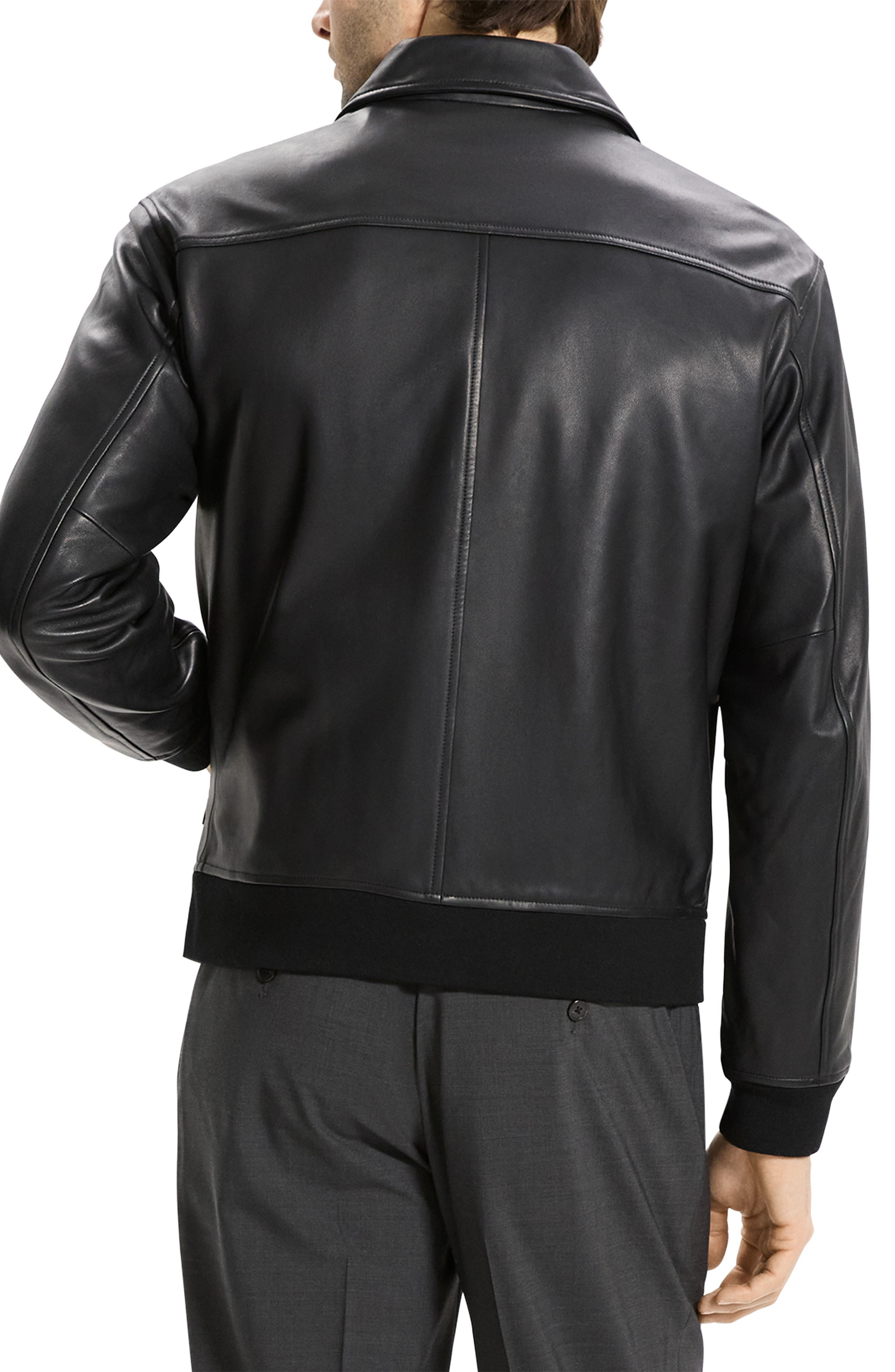 Theory Wyatt Leather Jacket in Black at Nordstrom - 2