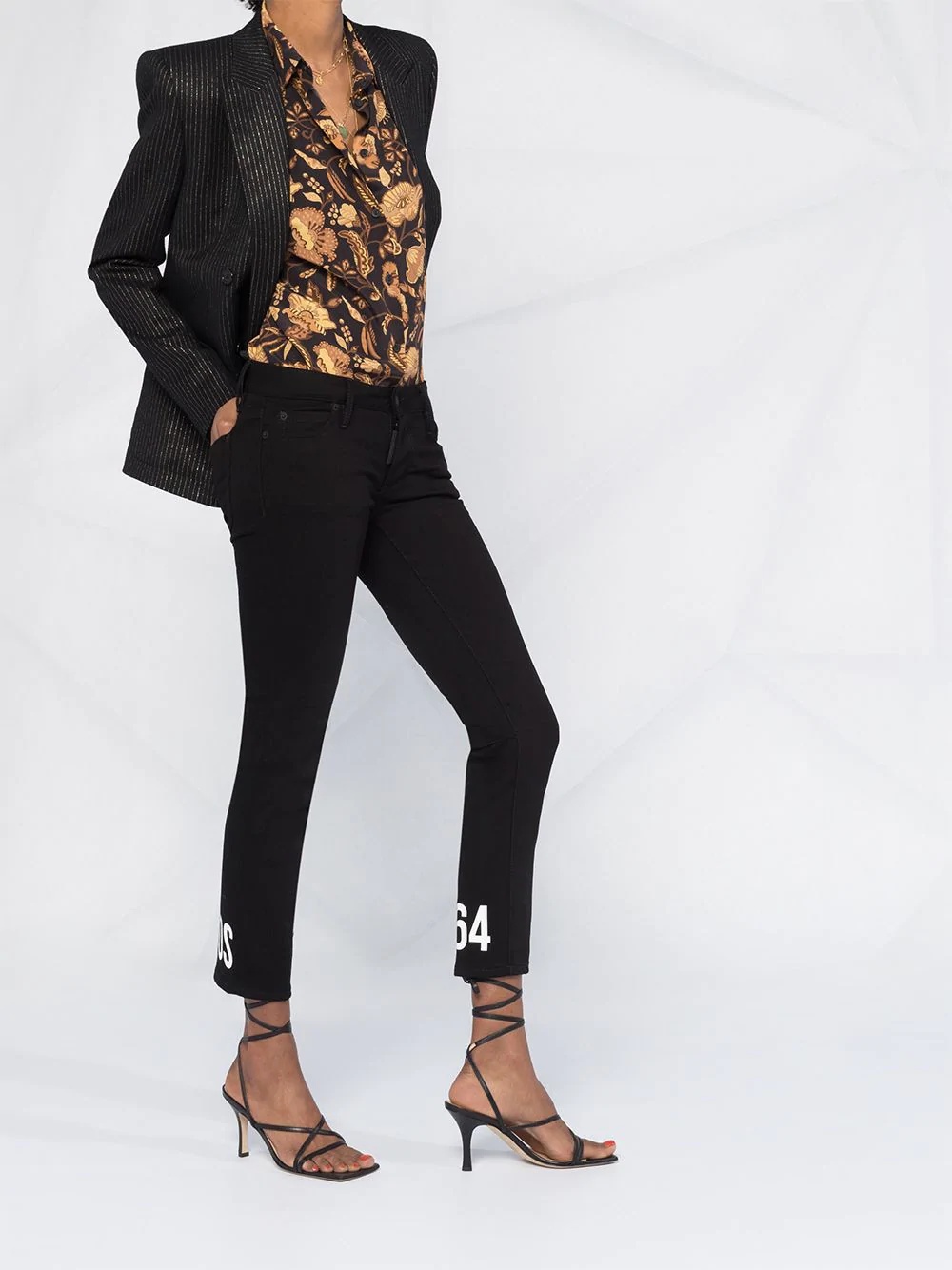 logo print trousers - 4