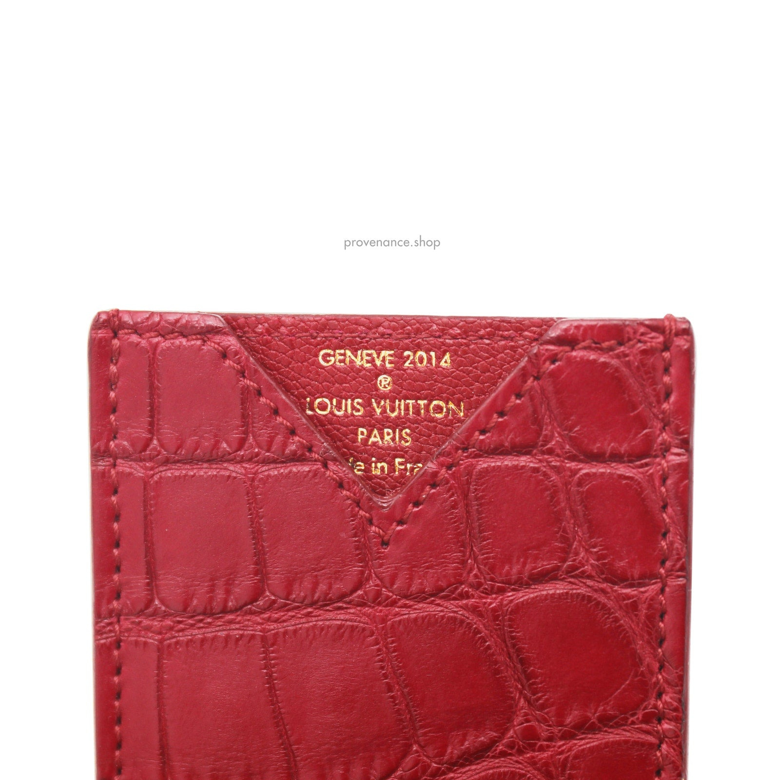 Louis Vuitton Genève Card Holder Wallet - Red Alligator Leather - 6