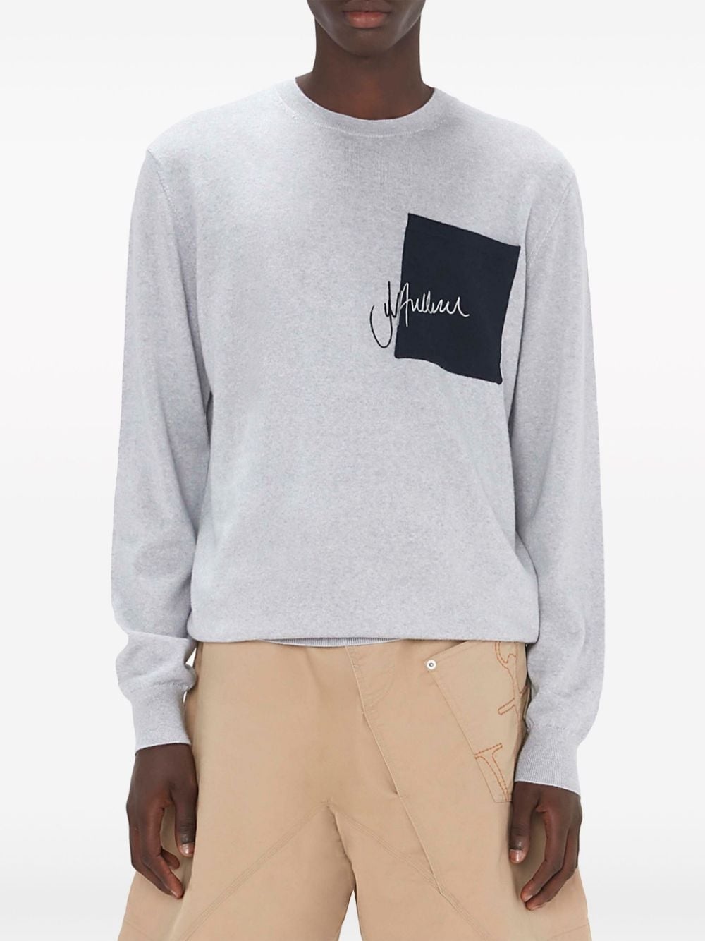 signature pocket crew-neck jumper - 2