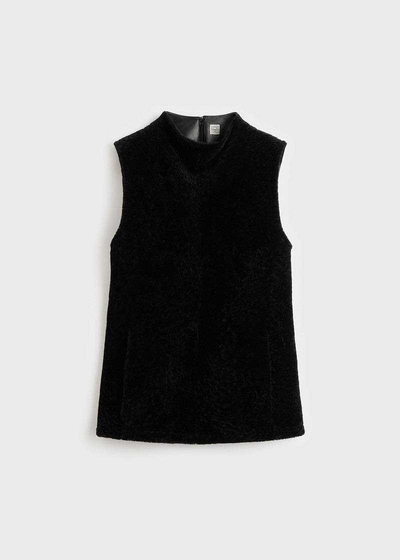 Shearling-front top black 1