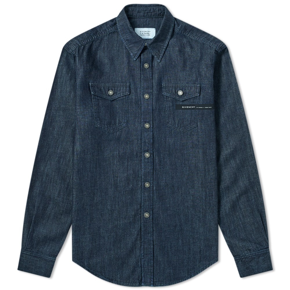 Givenchy Tape Logo Denim Shirt - 1