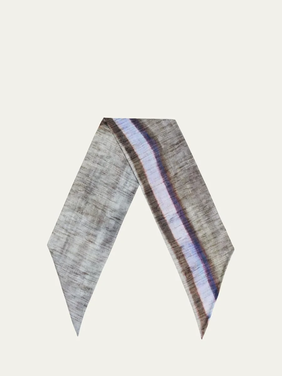 Men's Cotton Stripe Neck Scarf - 1