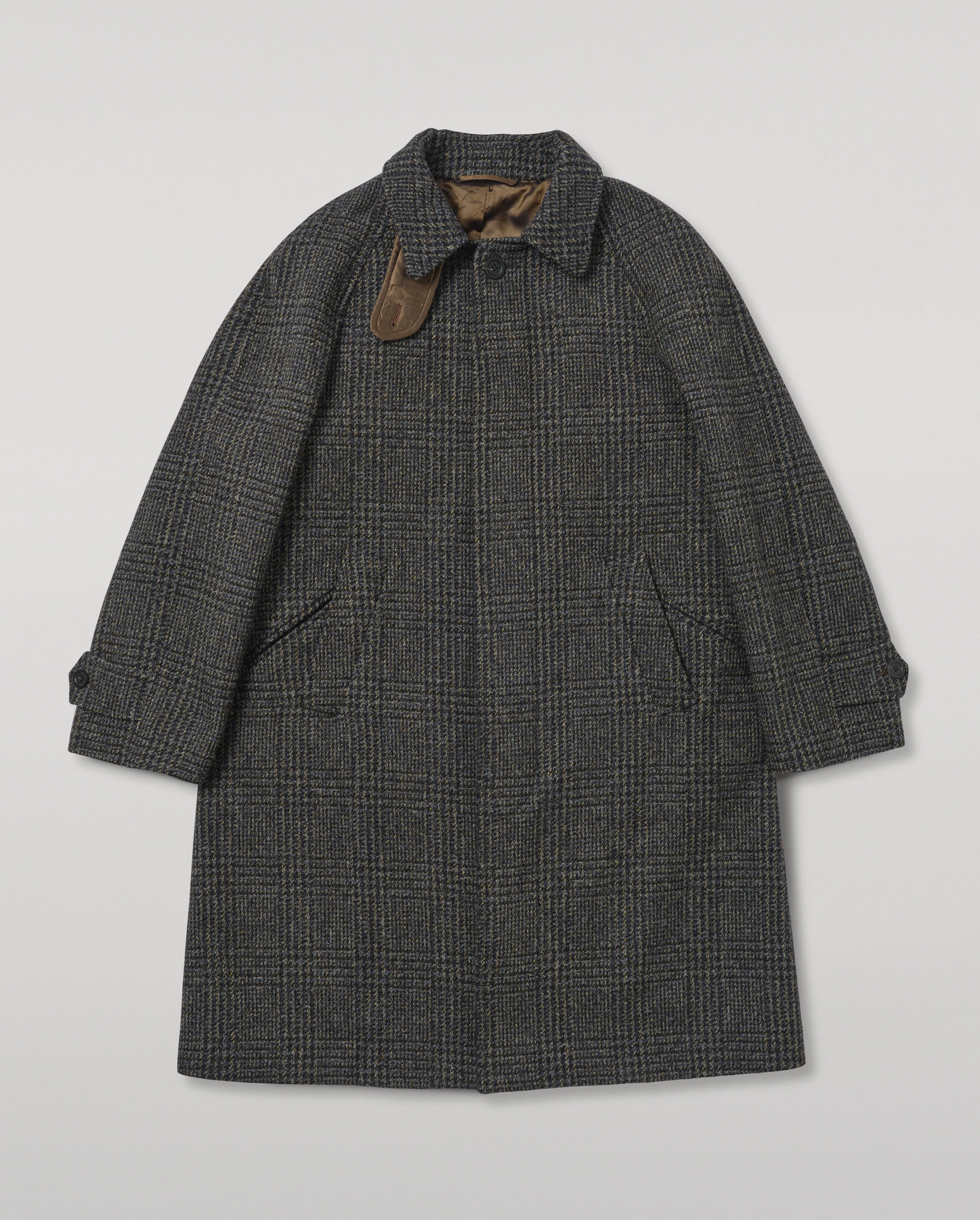 Balmacaan Coat | Indigo & Lichen Glen Urquhart Check - 1