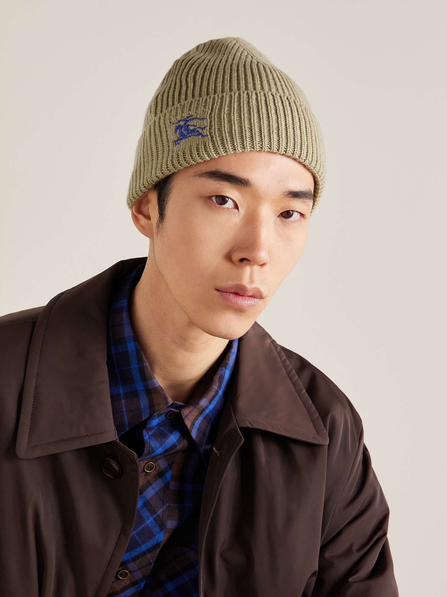 Logo-Embroidered Ribbed Cashmere Beanie - 2