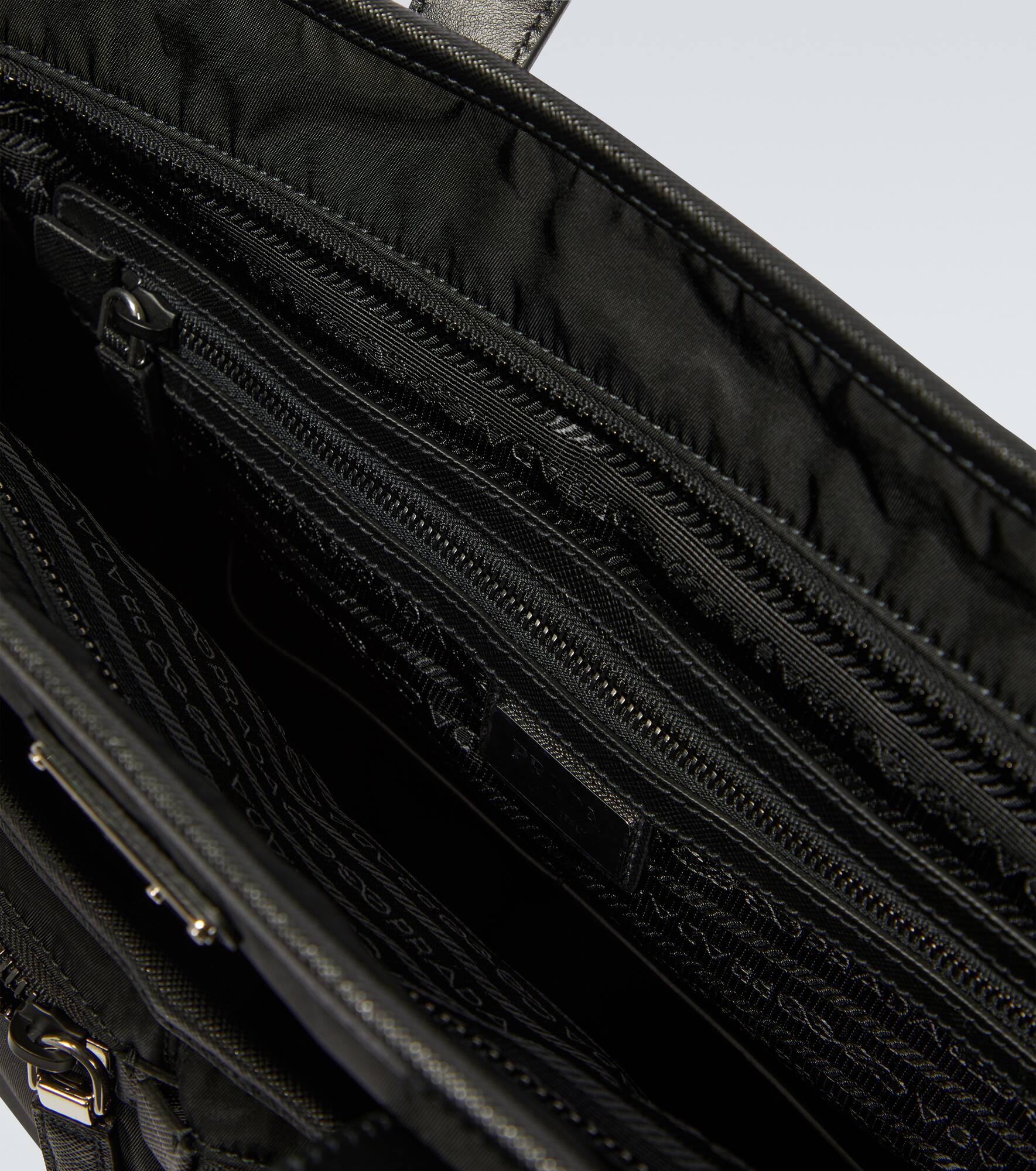 Re-Nylon leather-trimmed tote bag - 4