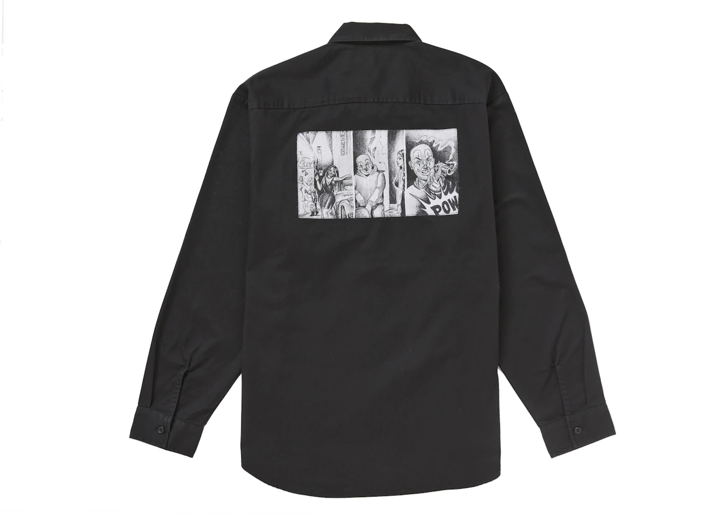 Supreme Mister Cartoon Work Shirt Black - 2