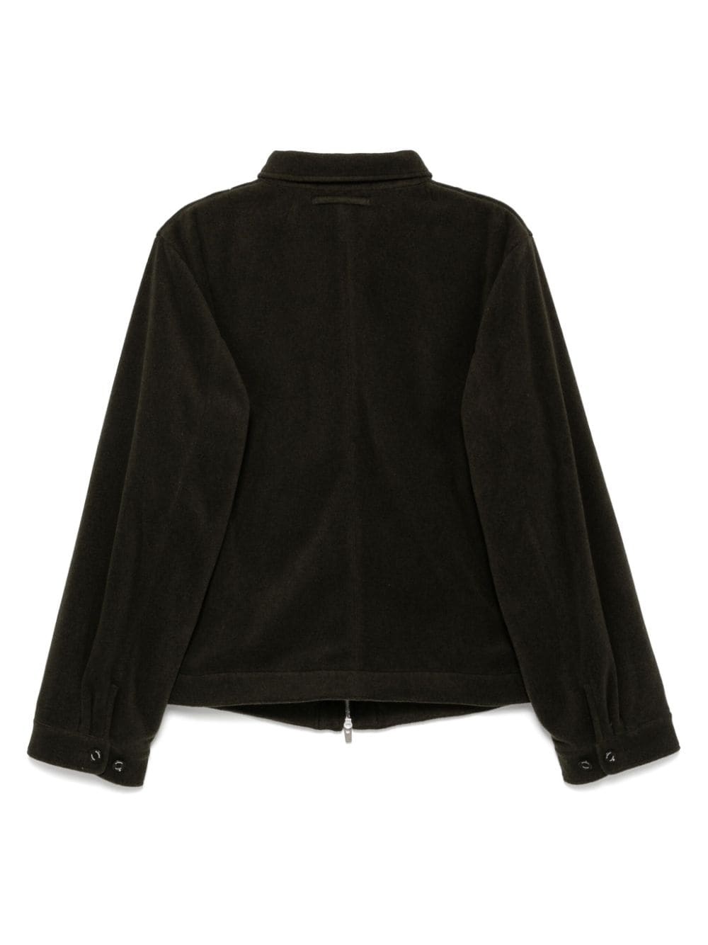 appliqué logo shirt jacket - 2