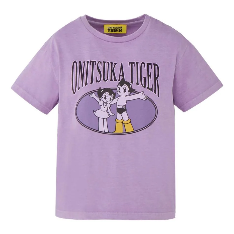 (WMNS) Onitsuka Tiger x Astro Boy Printed Short Sleeved Top 'Purple' 2182B558-500 - 1