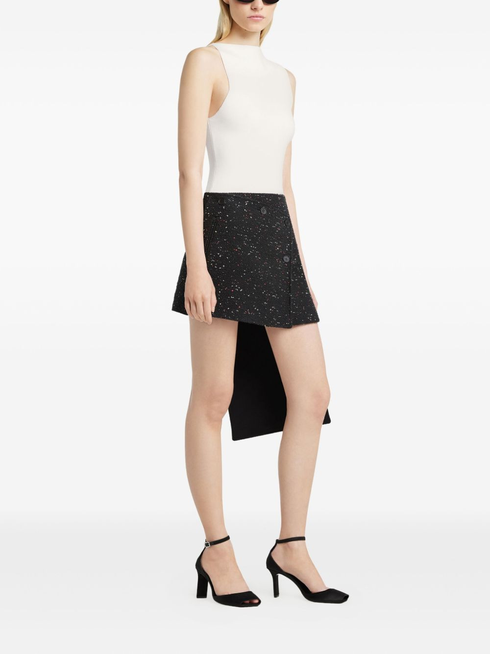 asymmetric embroidered blouse - 3