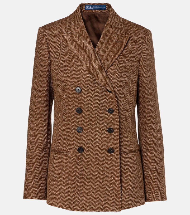 Herringbone linen, wool, and silk blazer 1