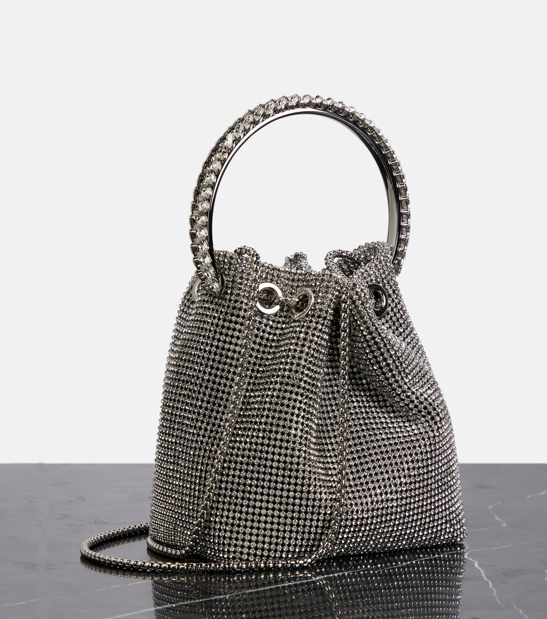 Bon Bon crystal-embellished bucket bag - 4