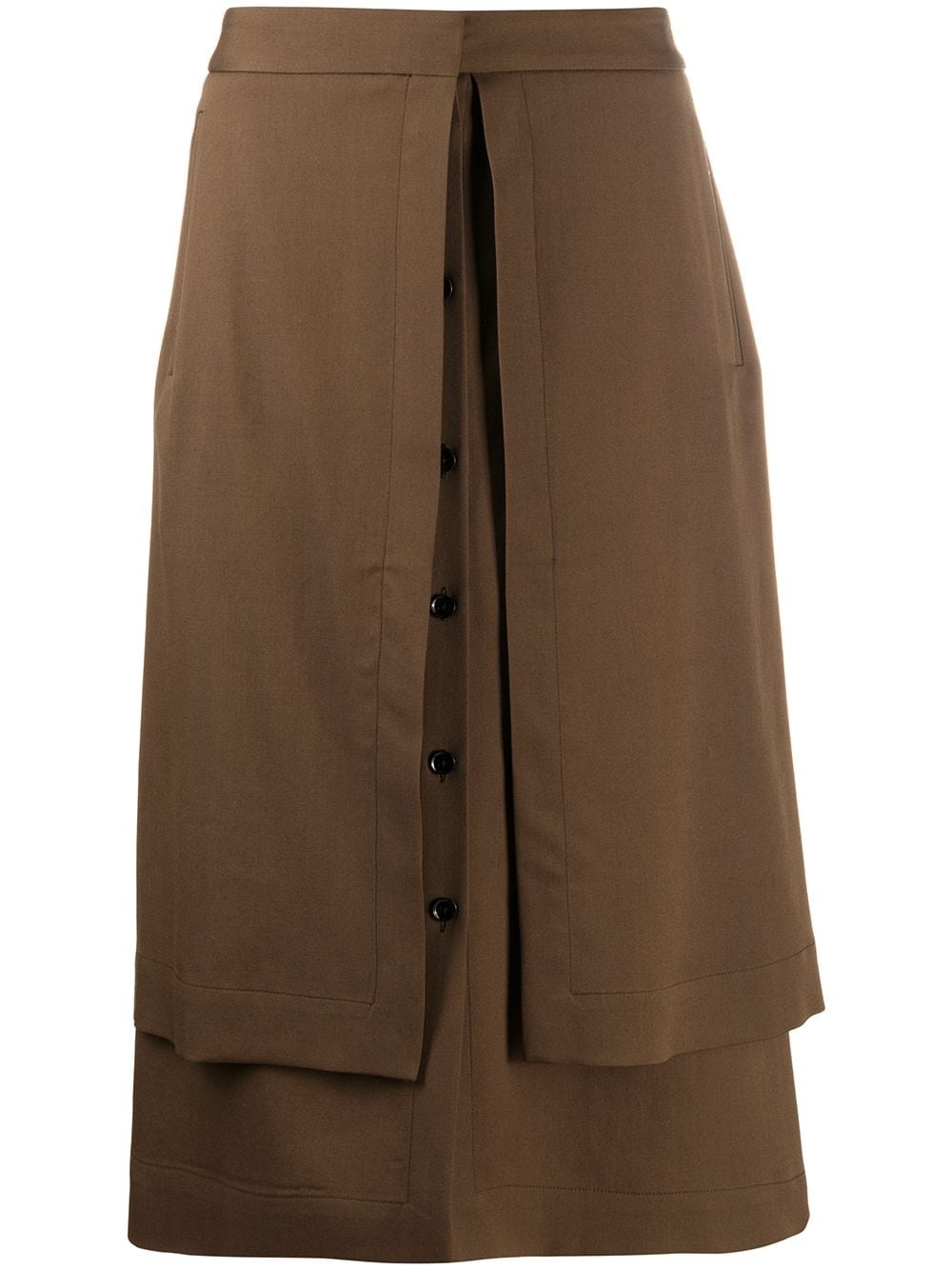 A-line button up skirt - 1