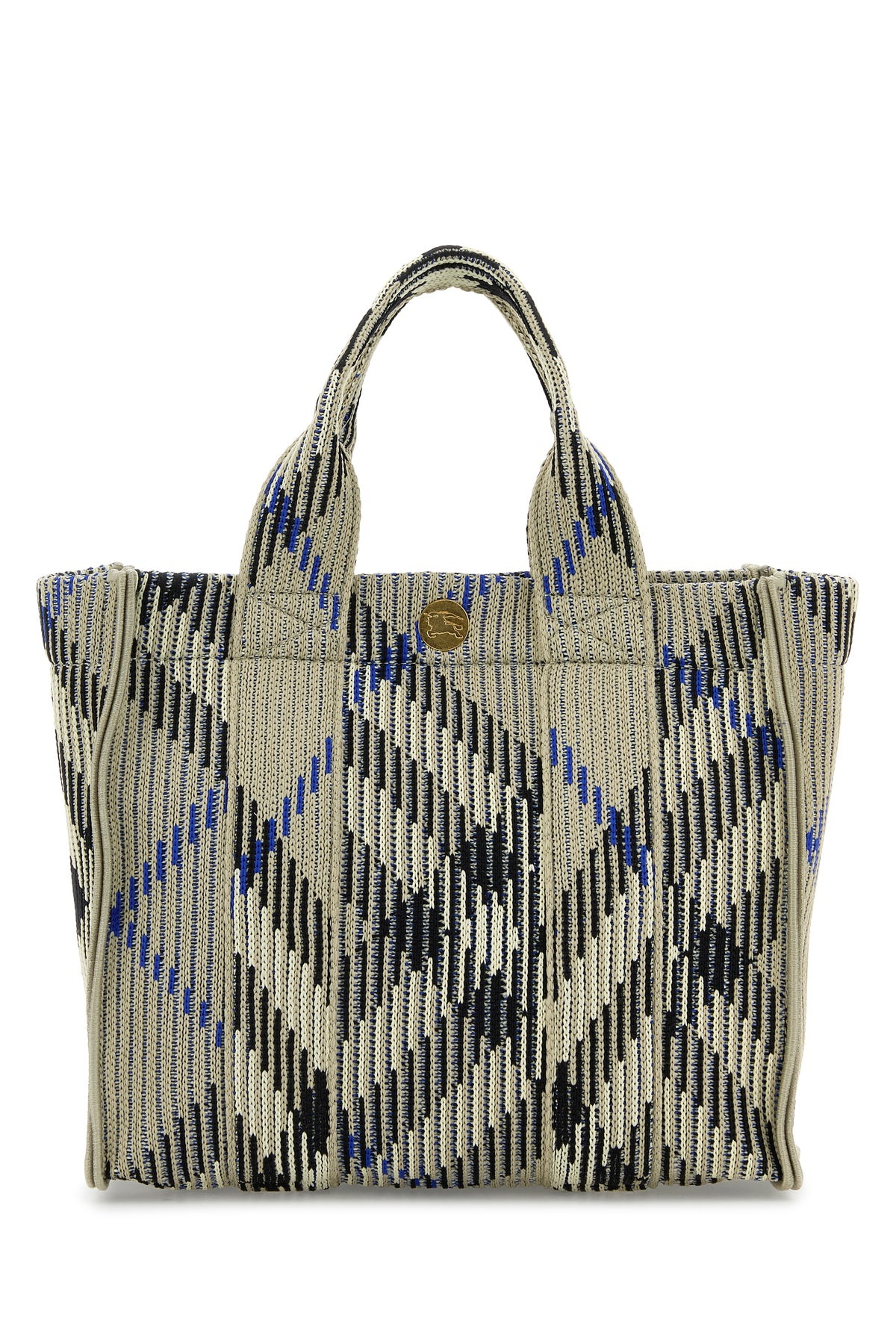 Embroidered fabric Check mini handbag - 3