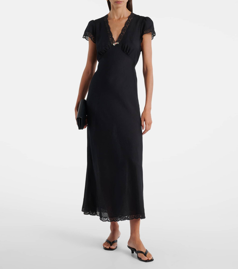 RIXO Clarice lace-trimmed midi dress outlook