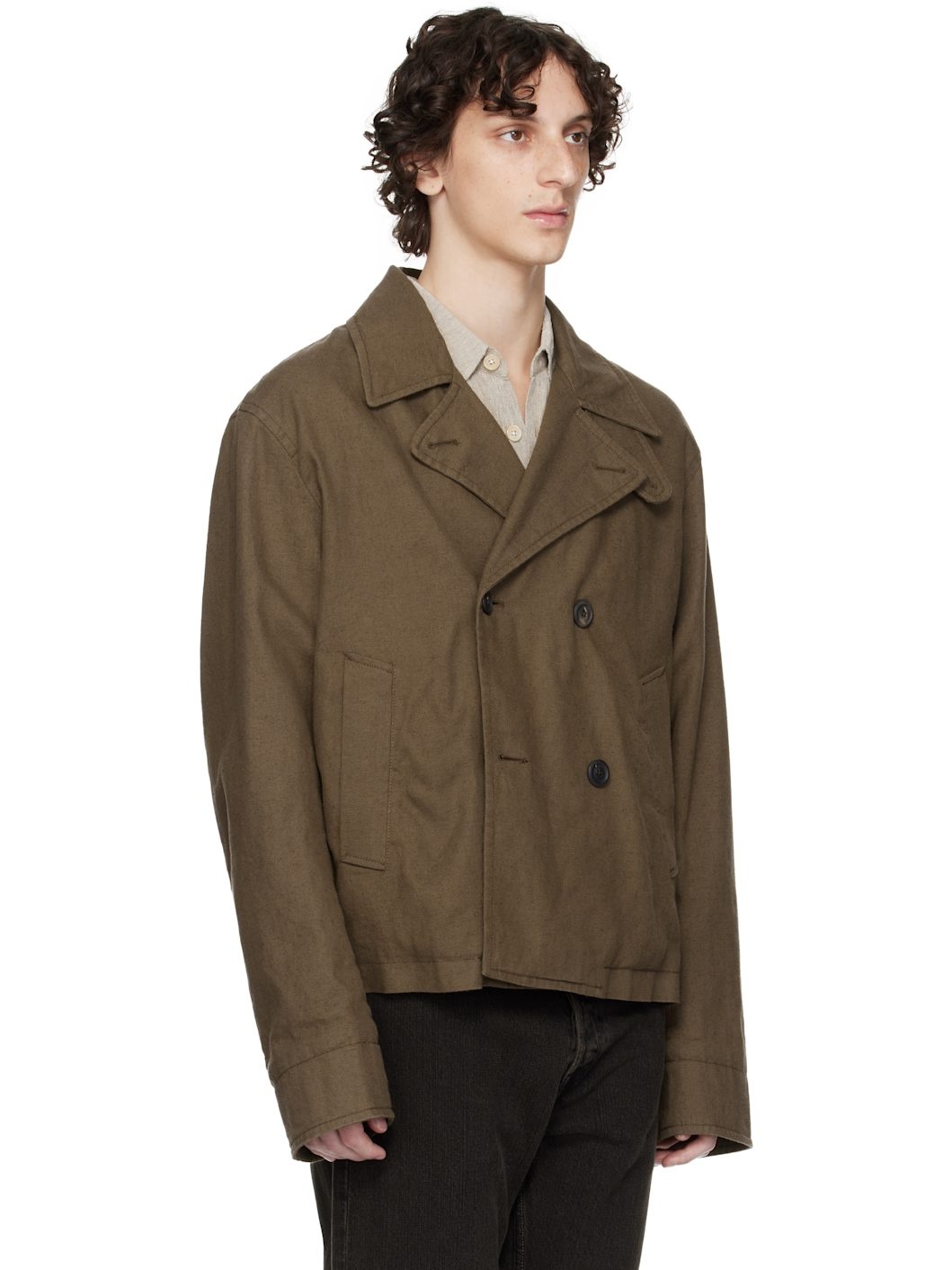Taupe Dispatch Peacoat - 2