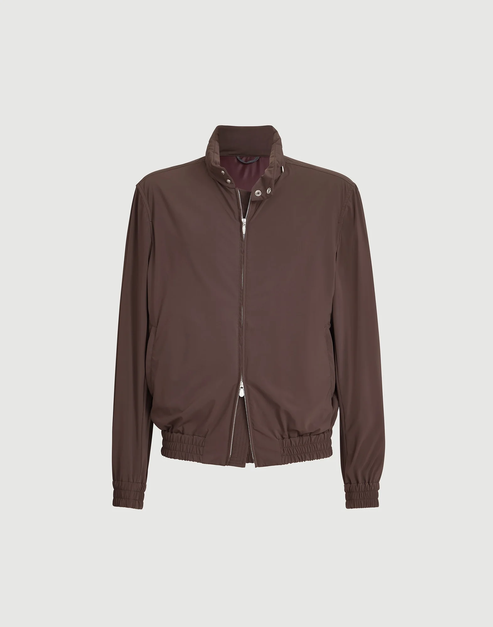 Bonded nylon outerwear jacket with packable hood - 1