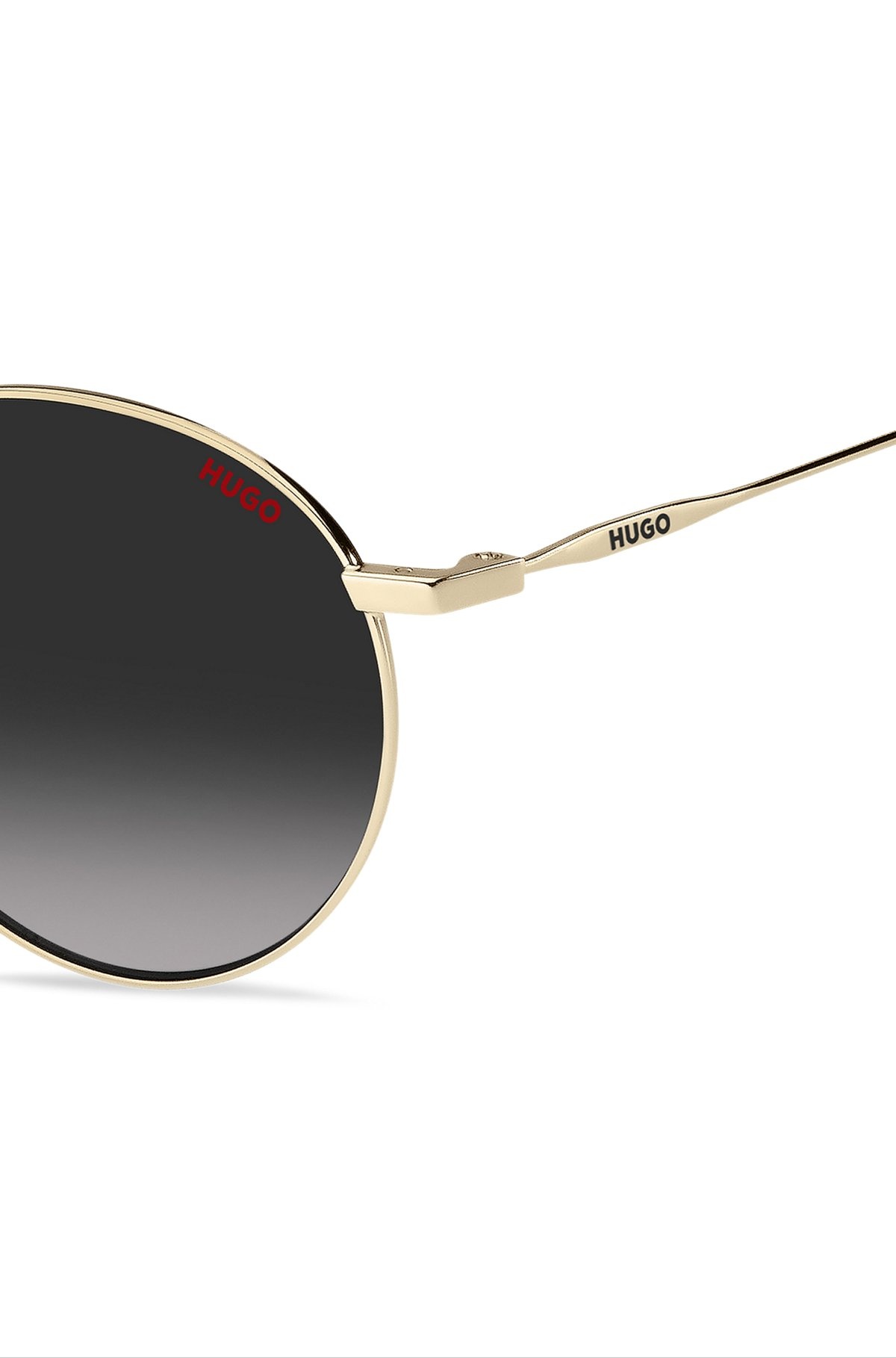 GOLD-TONE SUNGLASSES WITH BLACK DETAILS - 2