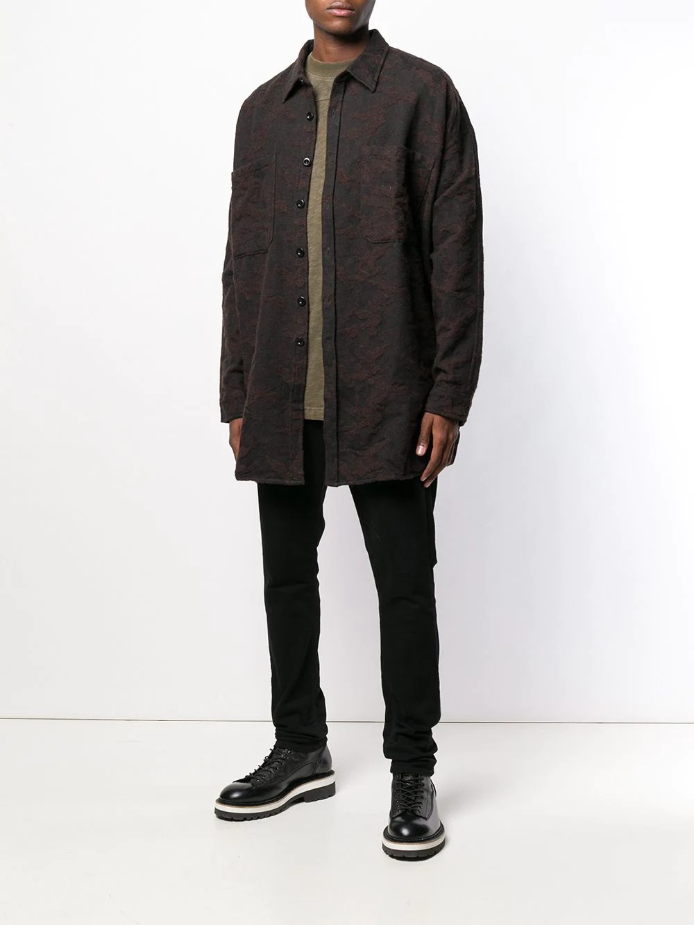 oversized textured shirt - 2
