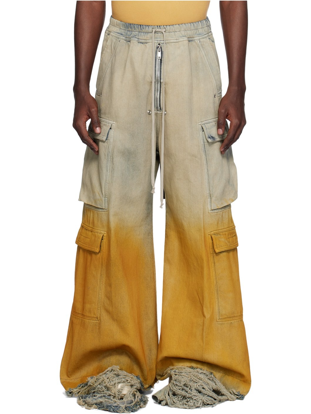 Blue & Orange Jumbo Belas Cargo Pants - 1