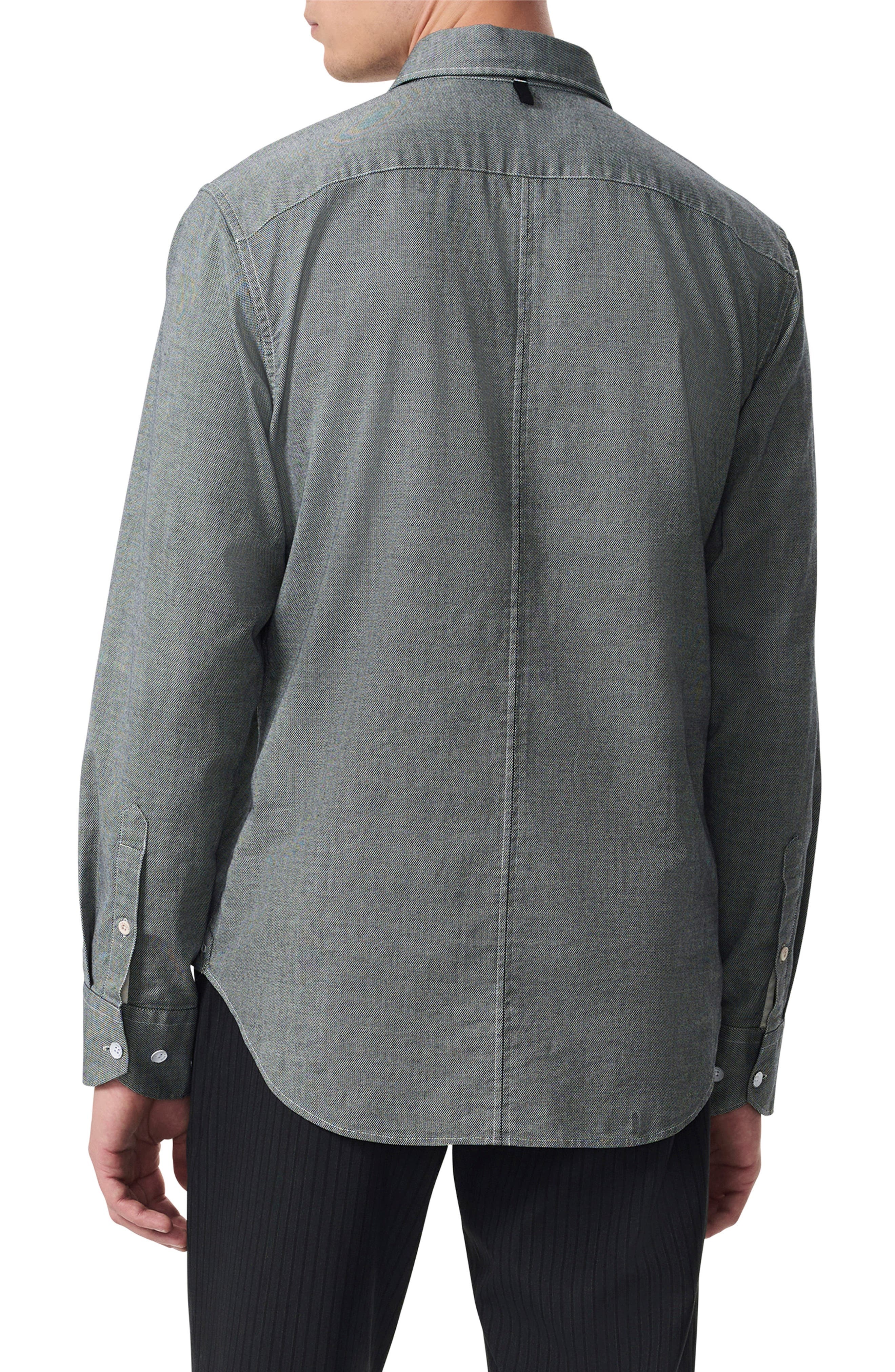 rag & bone Tomlin Cotton Dobby Button-Up Shirt in Pearlgry at Nordstrom - 3