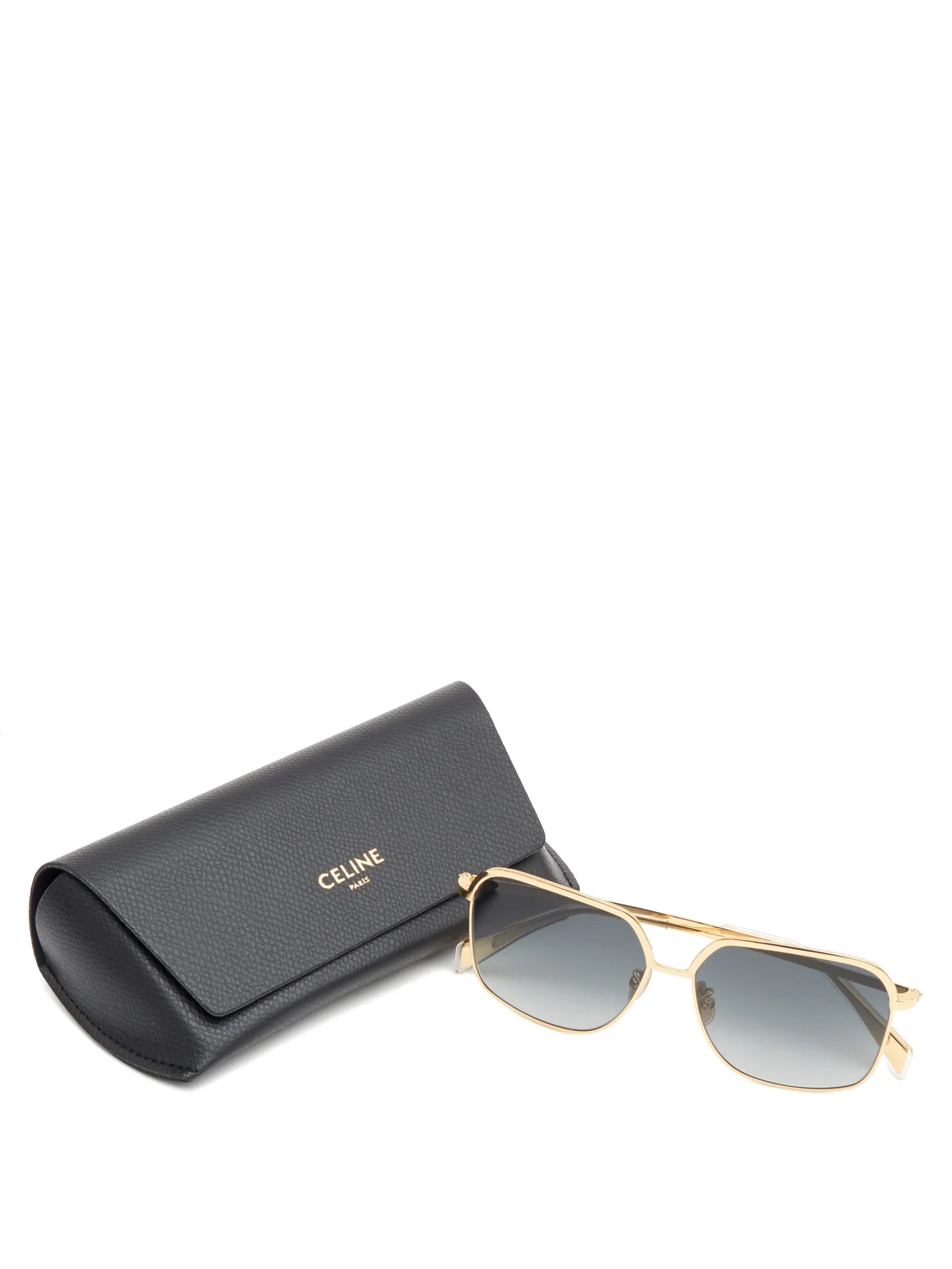 Oversized squared metal sunglasses - 4