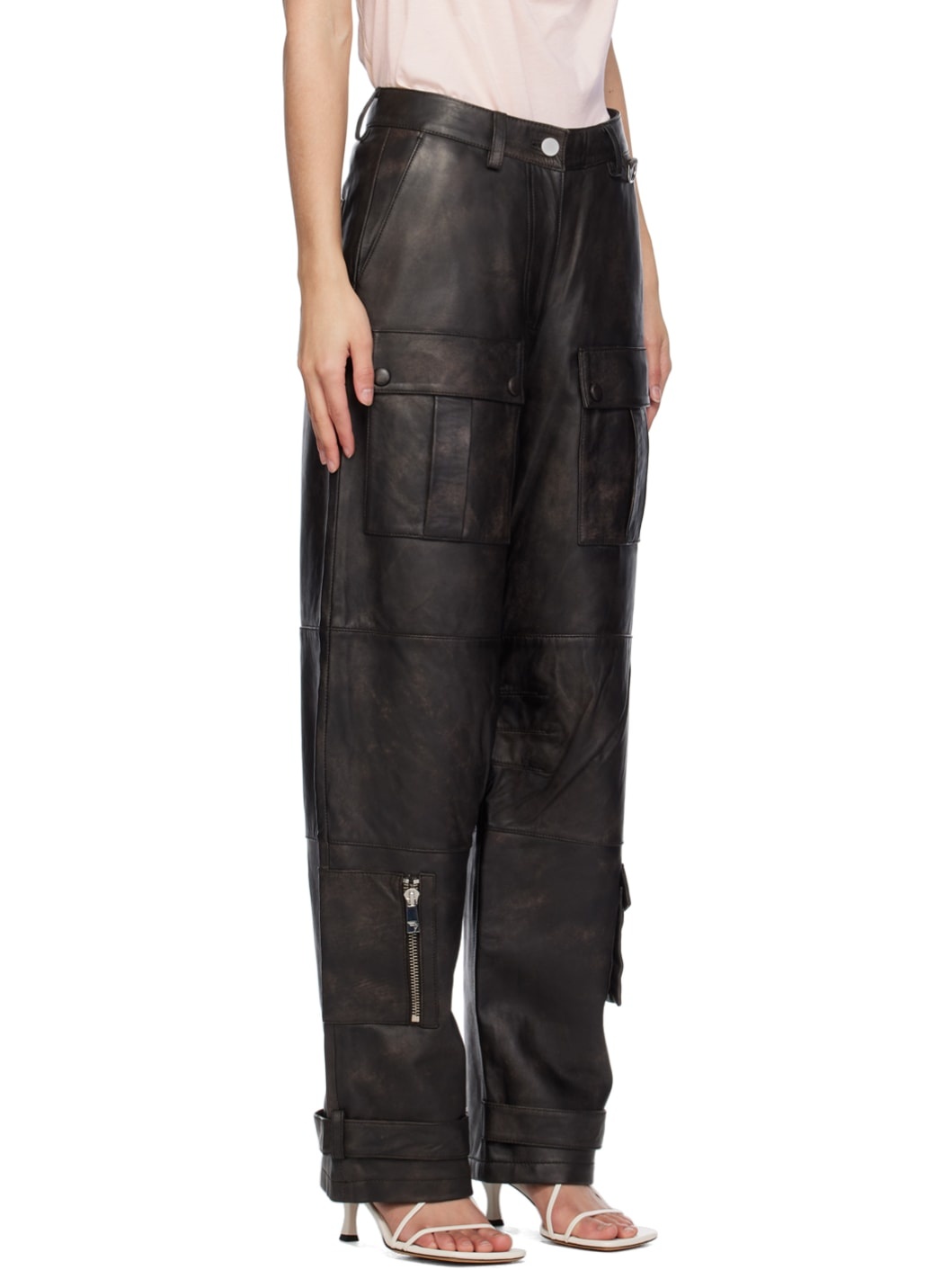 SSENSE Exclusive Brown Leather Pants - 2