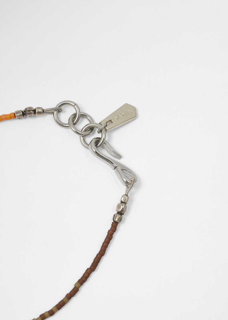 Paul Smith Orange and Brown Beaded Bracelet outlook