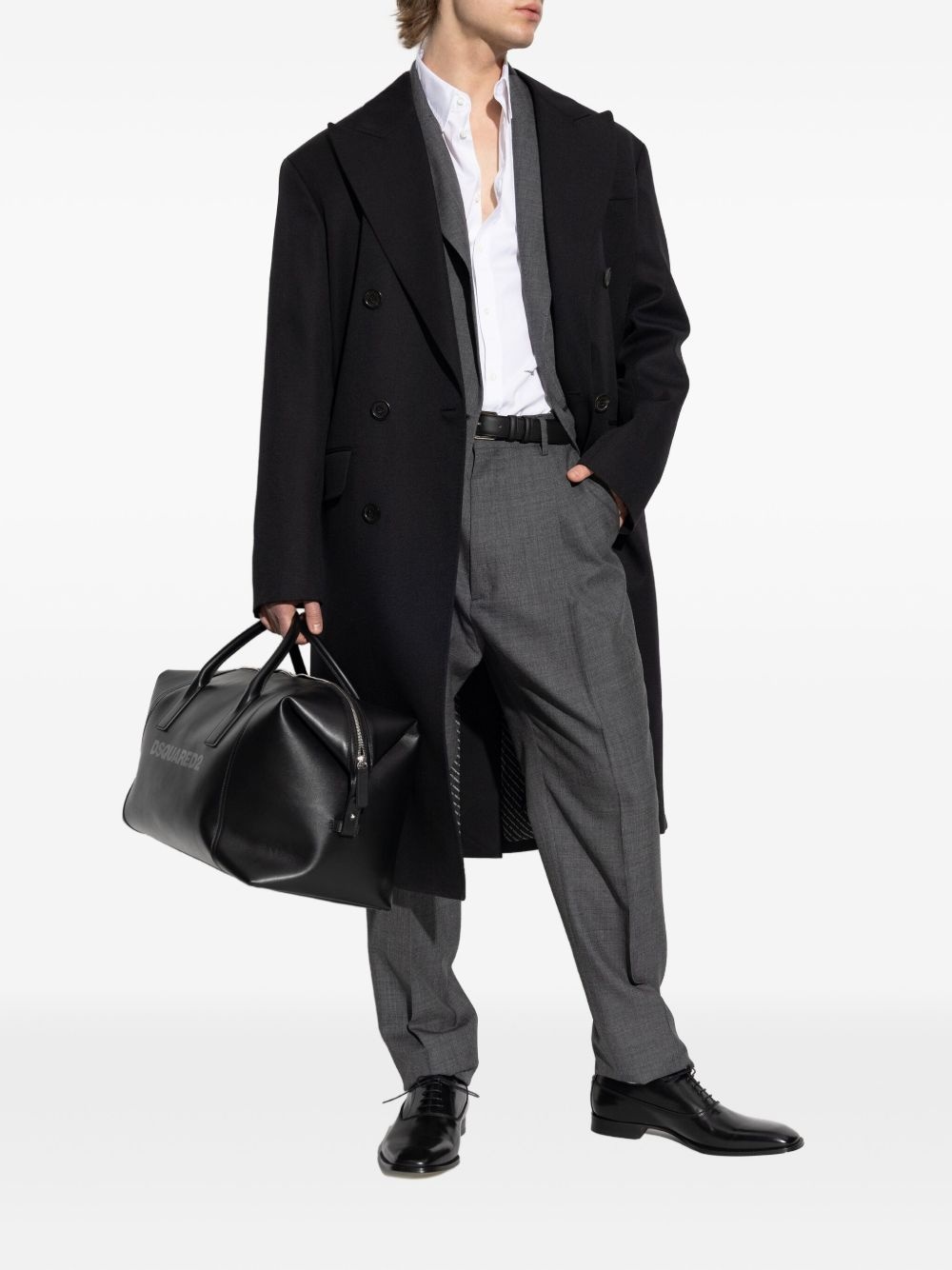 virgin wool double-breasted coat - 2