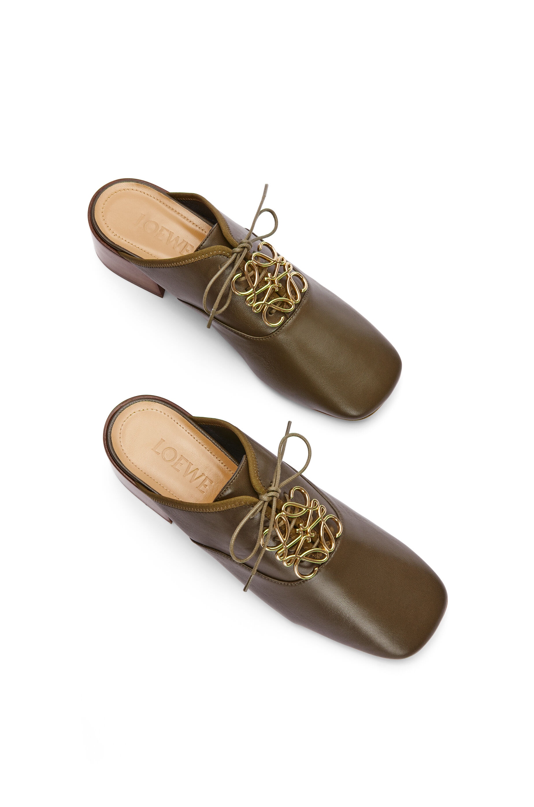 Anagram slip-on derby in lambskin - 3