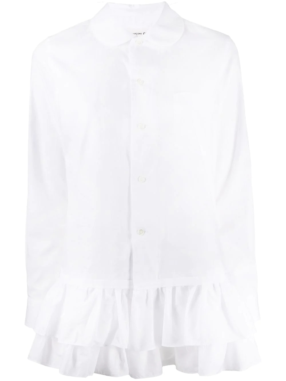 ruffle long-sleeve shirt - 1