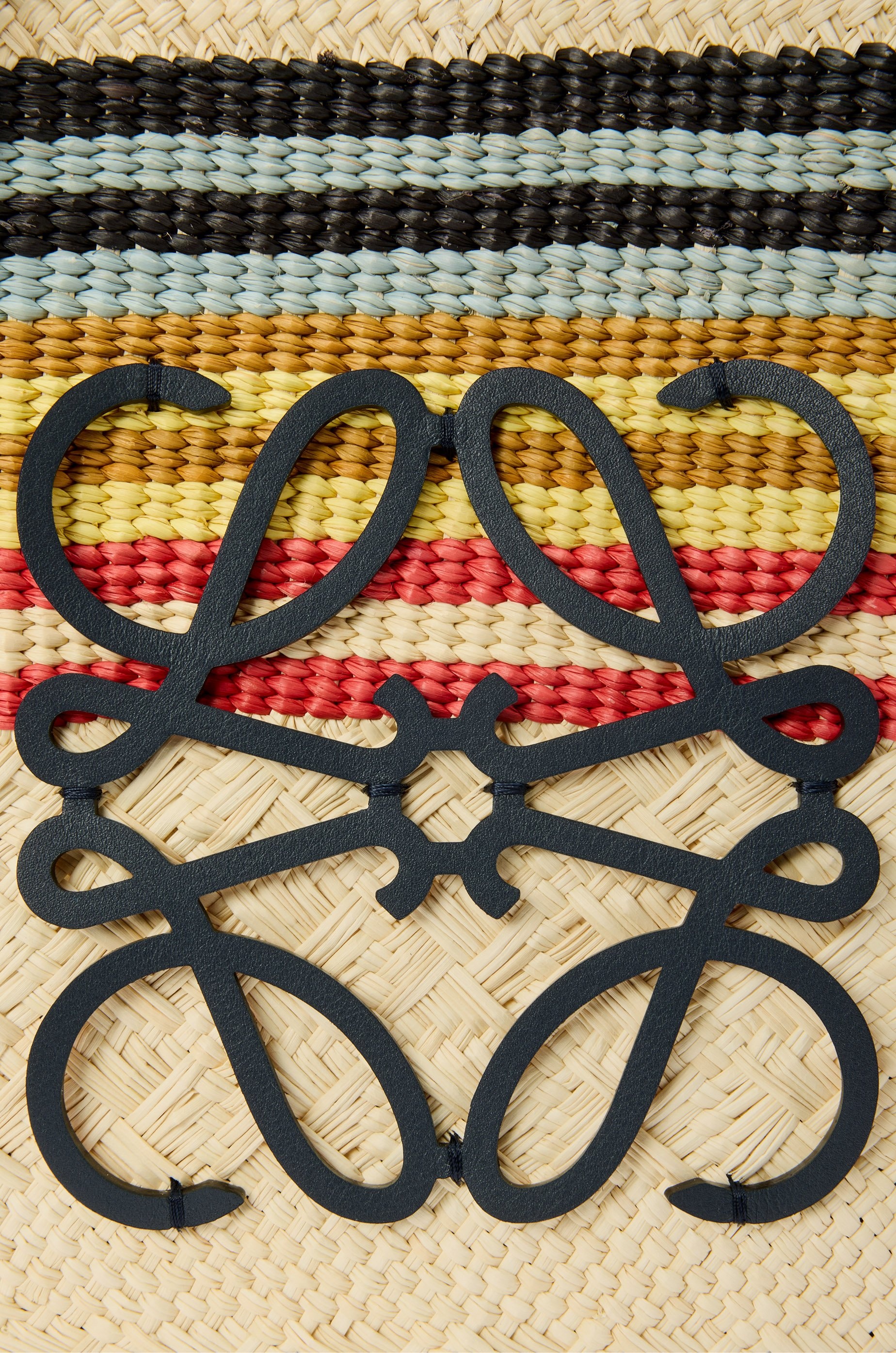 Medium Anagram basket in iraca palm and calfskin - 7