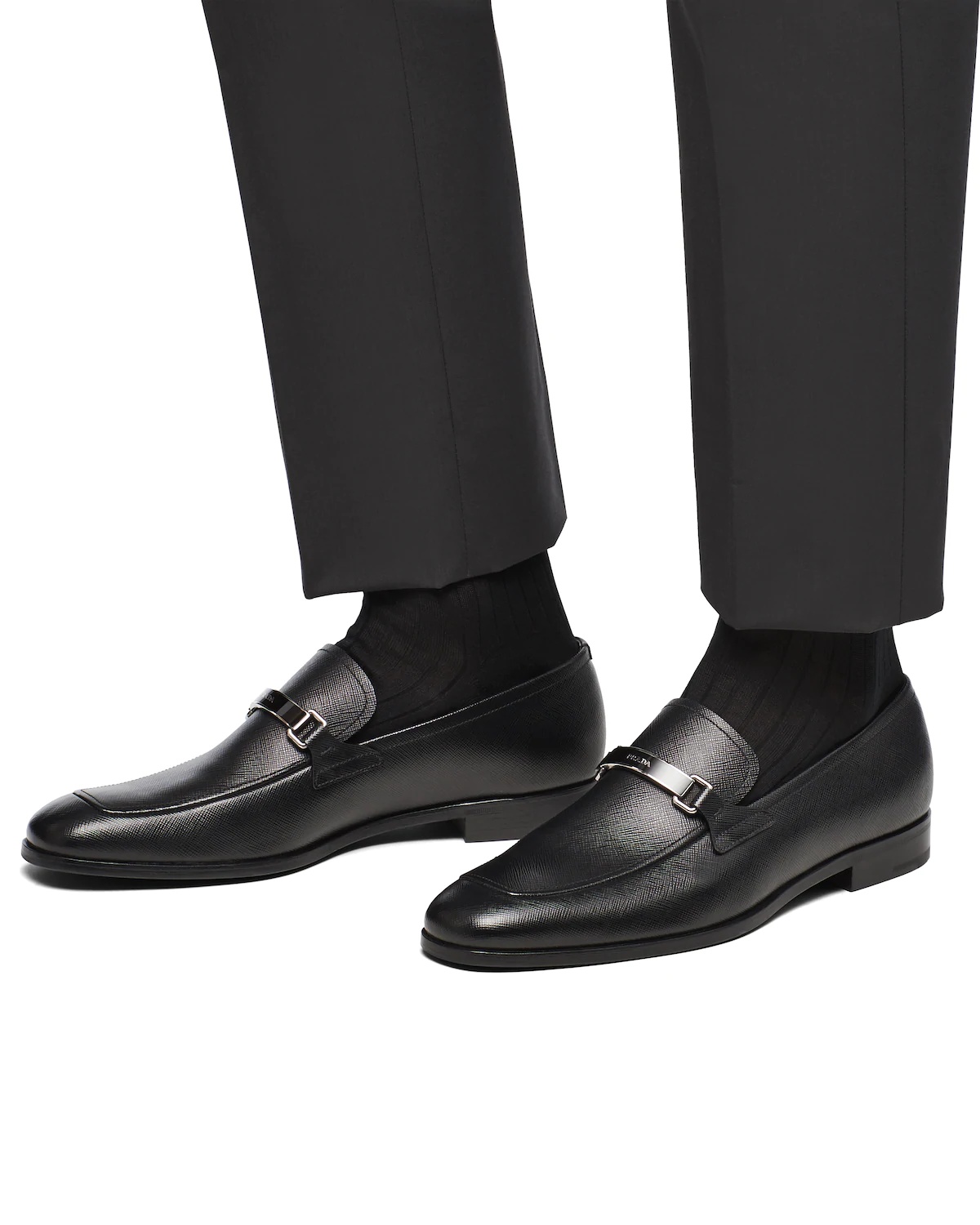 Saffiano leather loafers - 3
