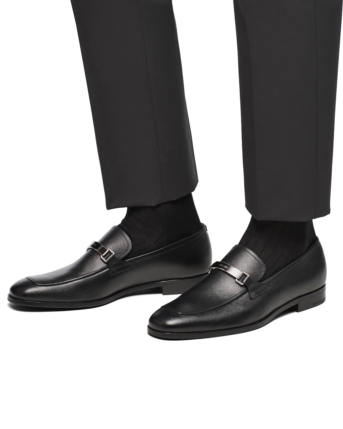 Saffiano leather loafers - 5