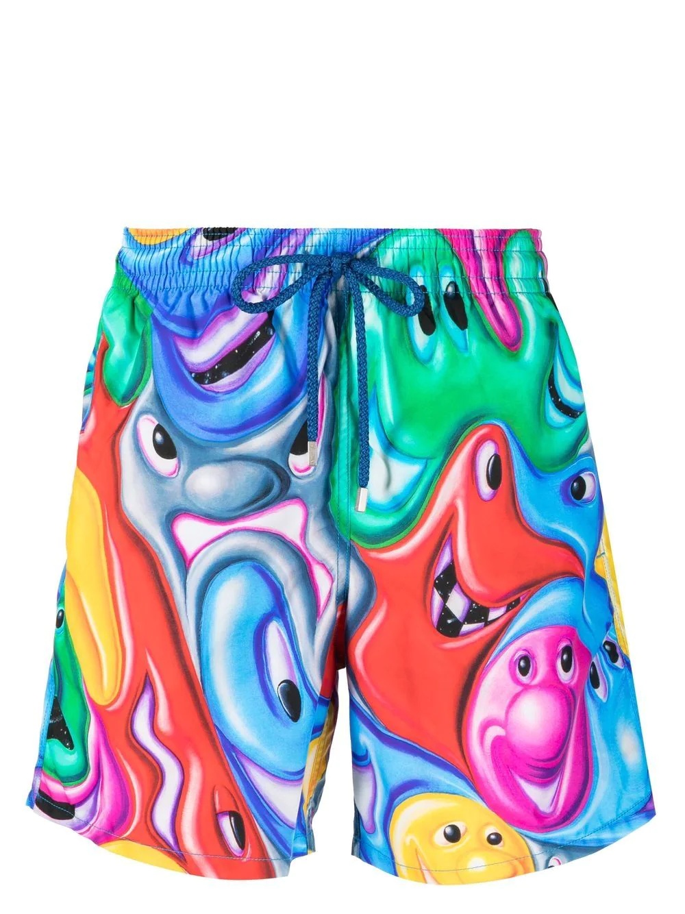 smiley print swim shorts - 1