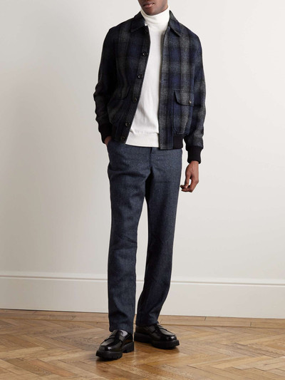 Oliver Spencer Linfield Checked Wool Bomber Jacket outlook