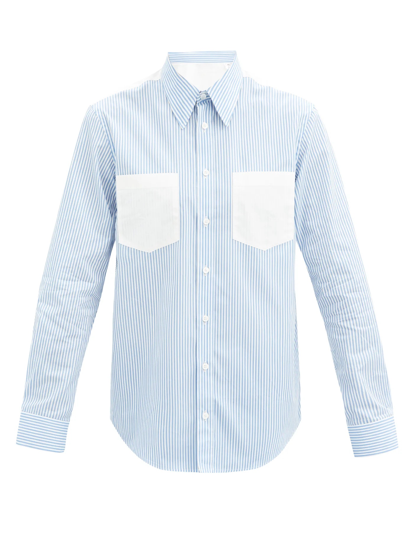 Logo-print striped cotton shirt - 1