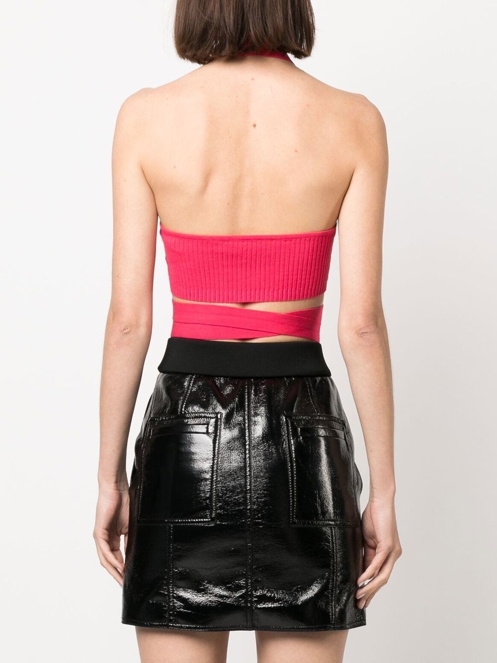 ribbed-knit crop top - 4