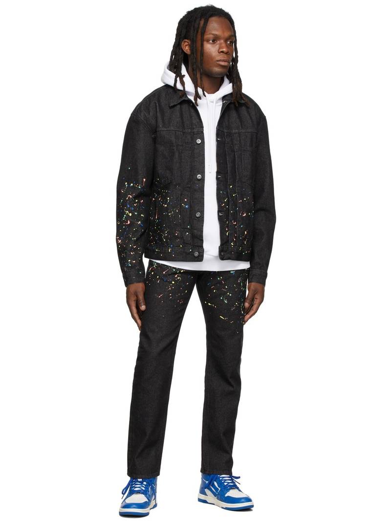 Marcelo Burlon County Of Milan Black Spot Stonewash Jeans outlook