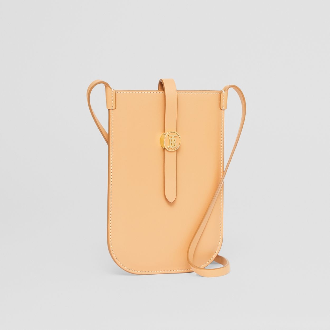 Topstitched Leather Anne Phone Case with Strap - 7