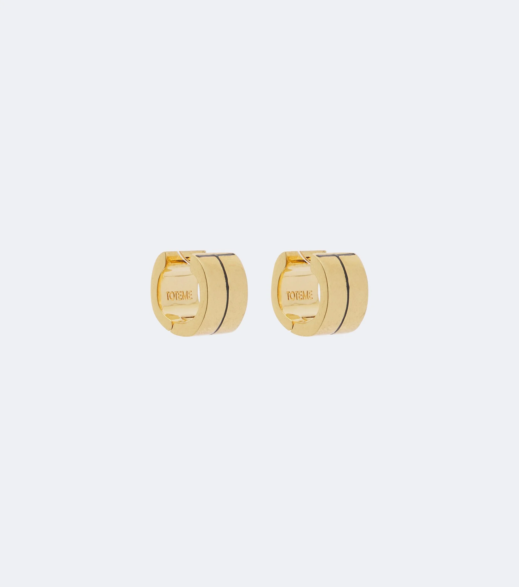 Signature gold-plated huggie earrings - 1
