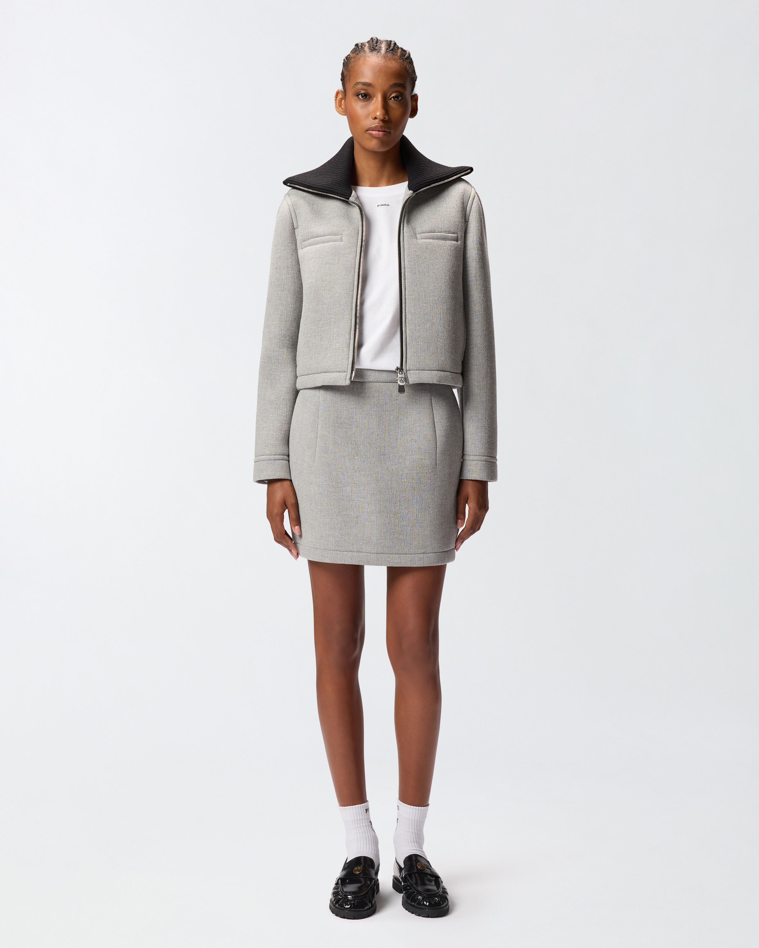 STRAIGHT-CUT WOOL-BLEND MINI SKIRT - 2